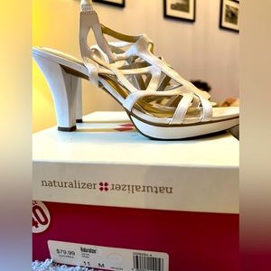 White naturalizer sandals